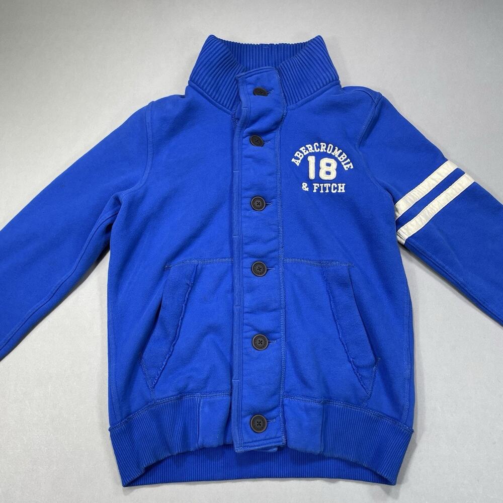 Y2K Abercrombie & Fitch Sweater Cardigan Button Men’s Medium Blue Long‎ Sleeve
